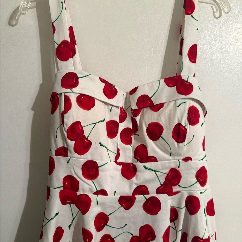 Cherry Print Midi Dress